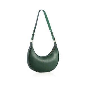 Elegant Green Vegan Adjustable Shoulder Bag